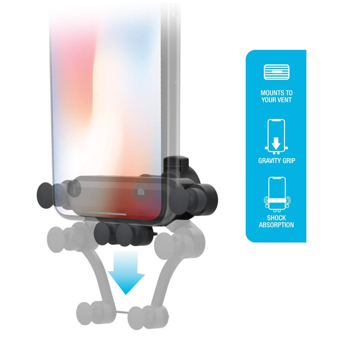 Premier Bungee Grip Vent Mount Auto Grip Shock Absorption 360° Swivel