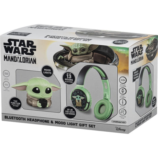 Star Wars The Mandalorian – Grogu – Bluetooth Headphone & Mood Light Gift Set