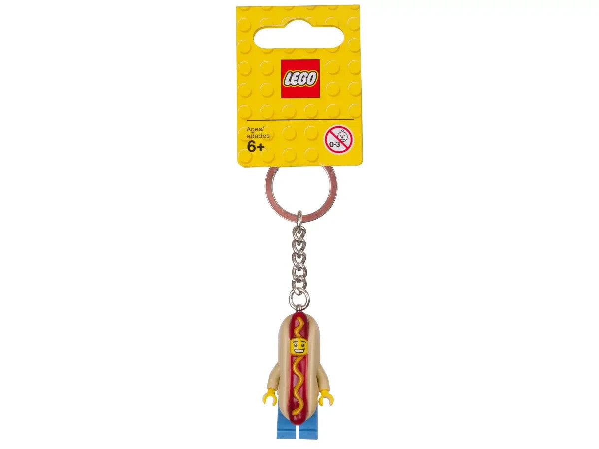 LEGO HOT DOG SUIT GUY KEYRING 853571 KEYCHAIN CMF SERIES 13 RARE