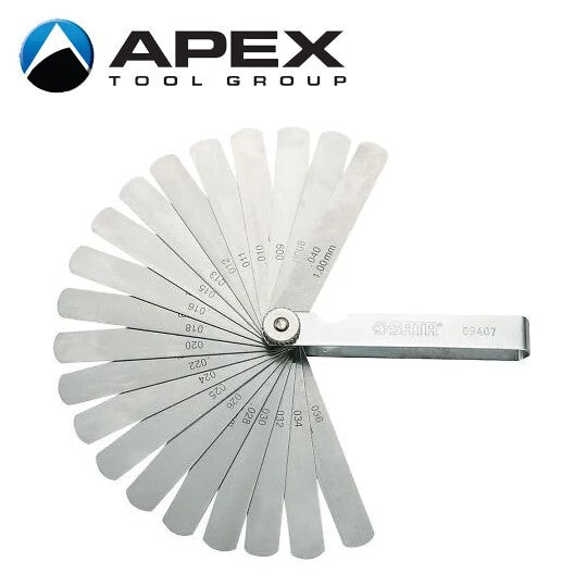 SATA 32 Blade Feeler Gauge Dual Marked MM/Inch Thickness Gap Metric Filler Tool