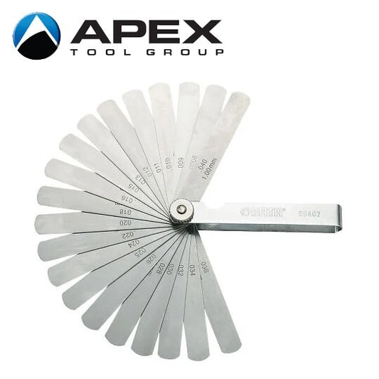 SATA 32 Blade Feeler Gauge Dual Marked MM/Inch Thickness Gap Metric Filler Tool