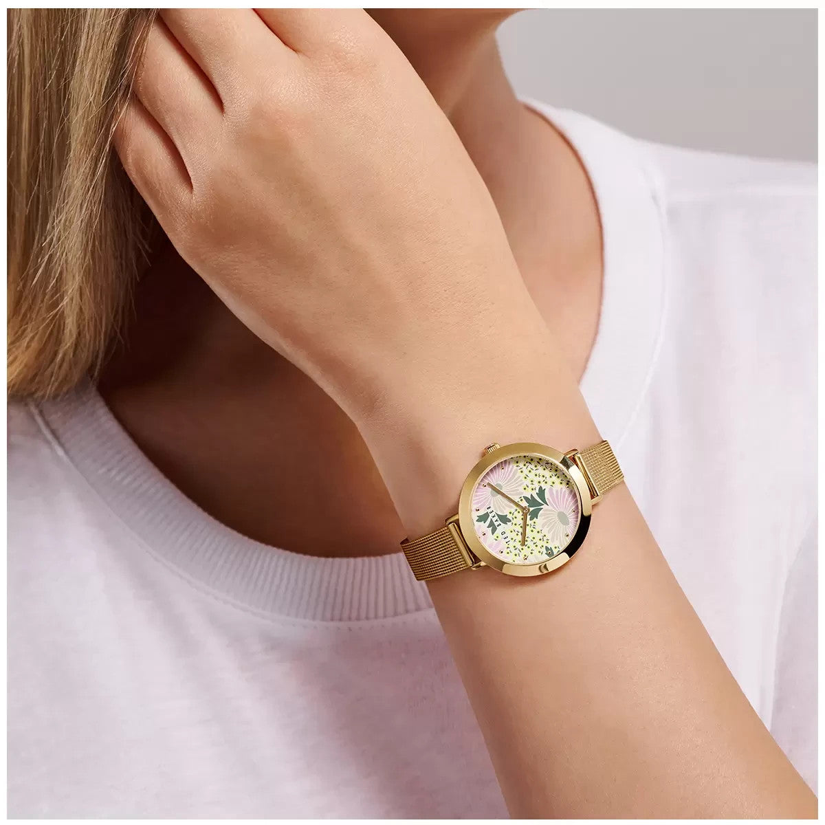 Ted Baker London Ammy Floral Gold Mesh Women's Watch BKPAMS305 RRP $249