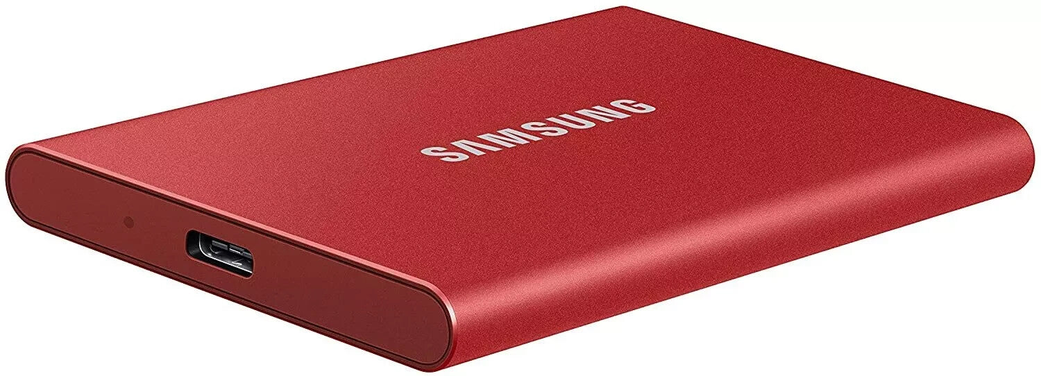 Samsung T7 500GB USB 3.2 Metal Body Portable SSD - Metallic Red [Made in Korea]