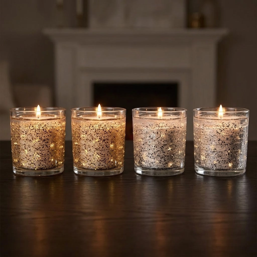 Avaria Allura LED Candles Light Deco 2 Pack - Gold or Silver