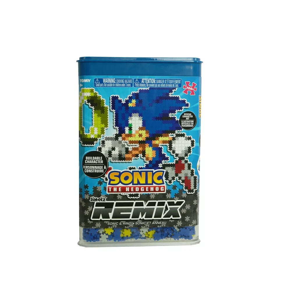 TOMY 700pc Jixelz Remix Sonic the Hedgehog Ring Kids Jigsaw Pixels Puzzle Set