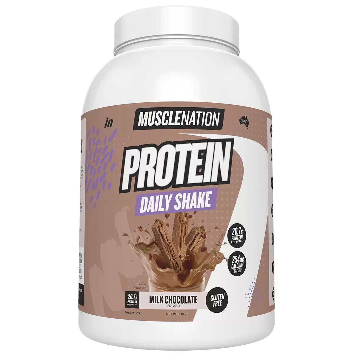 Muscle Nation Daily Shake Protein 1.8kg Cookie and Cream, Chocolate