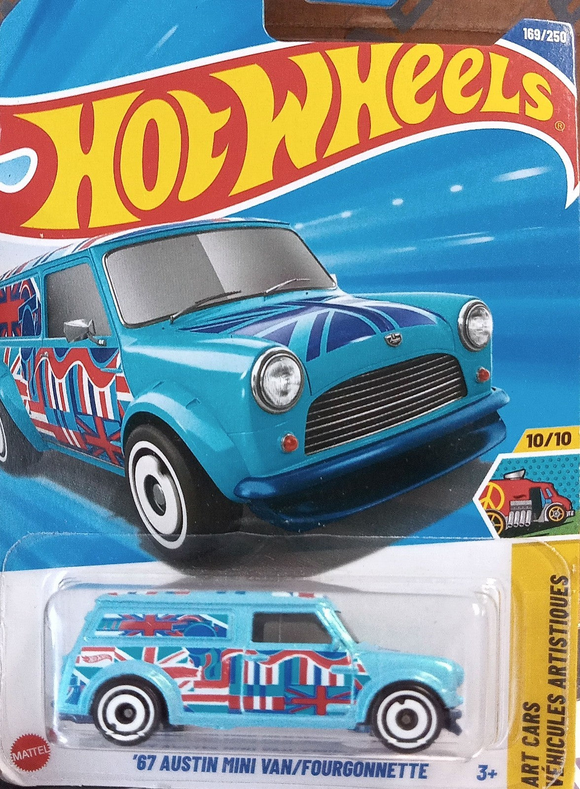 Hot Wheels Art Cars 10/10 - '67 Austin Mini Van / Fourgonnette - Blue