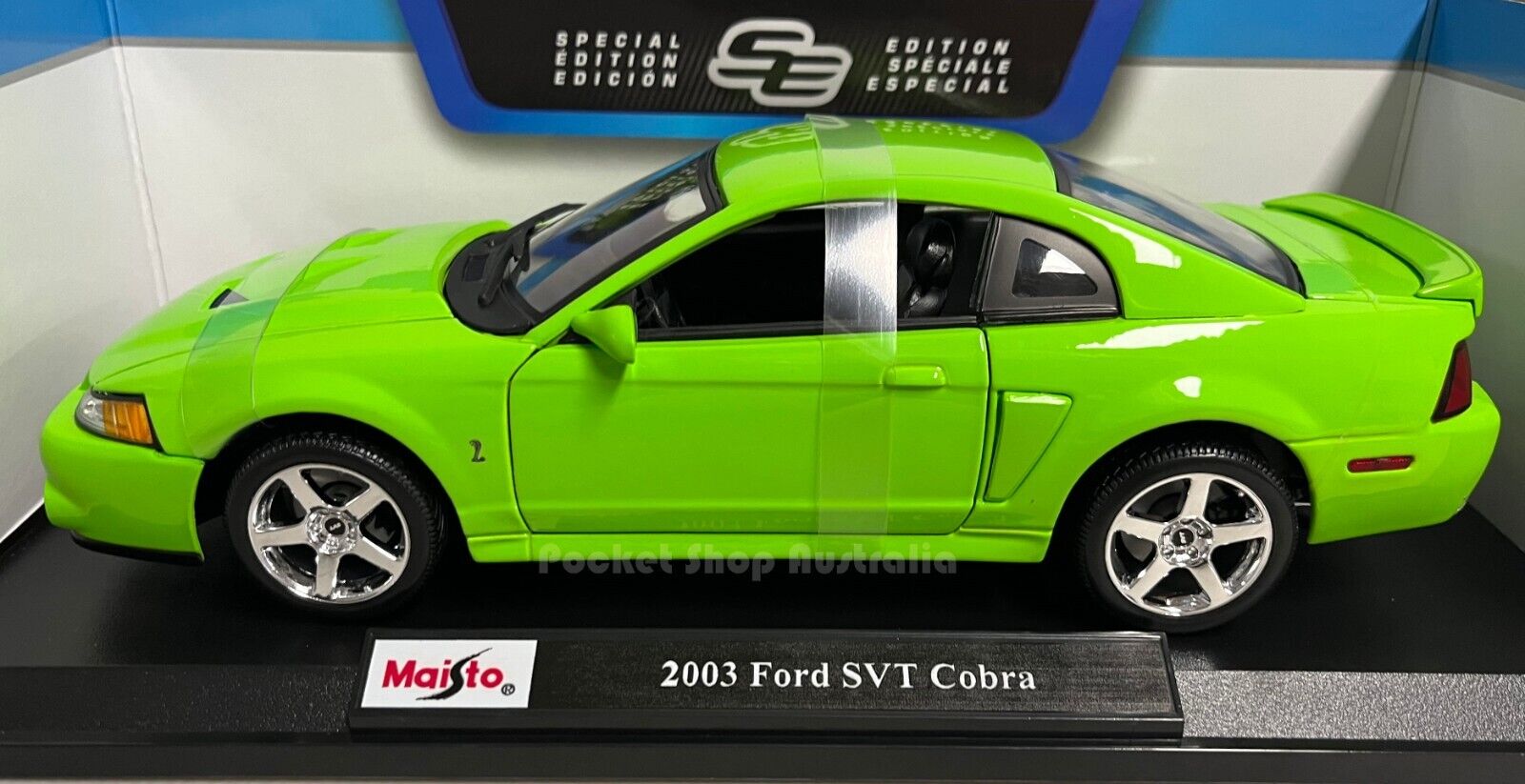 Maisto 2003 Ford mustang SVT  Cobra Green 1:18 Diecast Car Toy