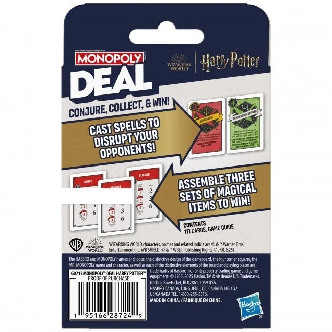 Monopoly Deal Harry Potter NEW Card Game Hasbro Wizarding World