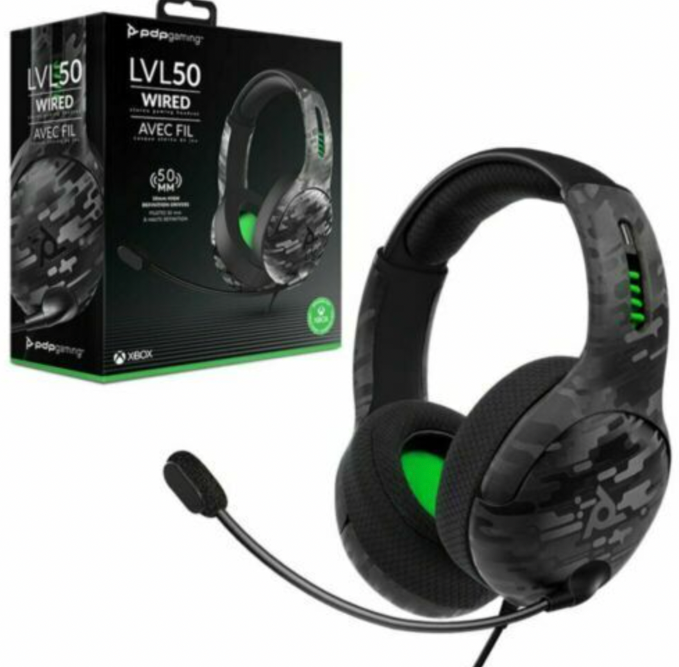 PDP LVL 50 Wired  Stereo Gaming Headset Black for XBOX SERIES X/S