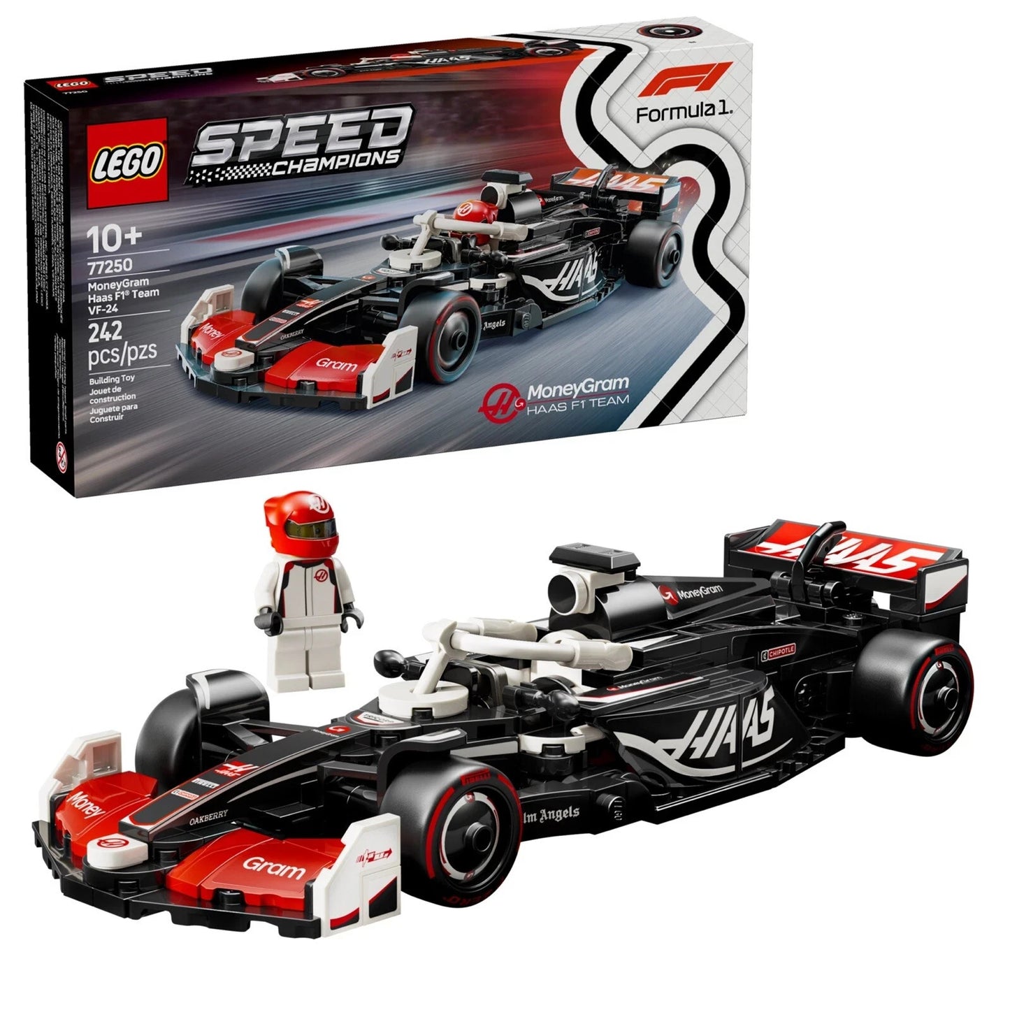 LEGO Speed Champions 77250 MoneyGram Haas F1 Team VF-24 Brand New