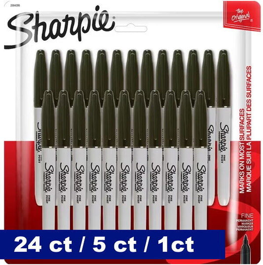 24x/5x/1x Sharpie Pen Fine Tip Black Permanent Marker Sharpies Markers Set Pack