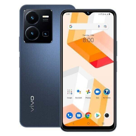 Telstra VIVO Y22s 64GB 4GB RAM 50+2+2MP  Cam VoLTE GPS Hotspot NFC Boost