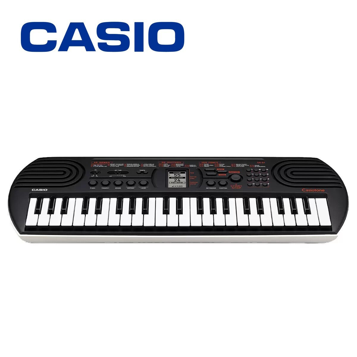 Casio Casiotone SA81 44-Key Musical Portable Mini Electric Keyboard Black