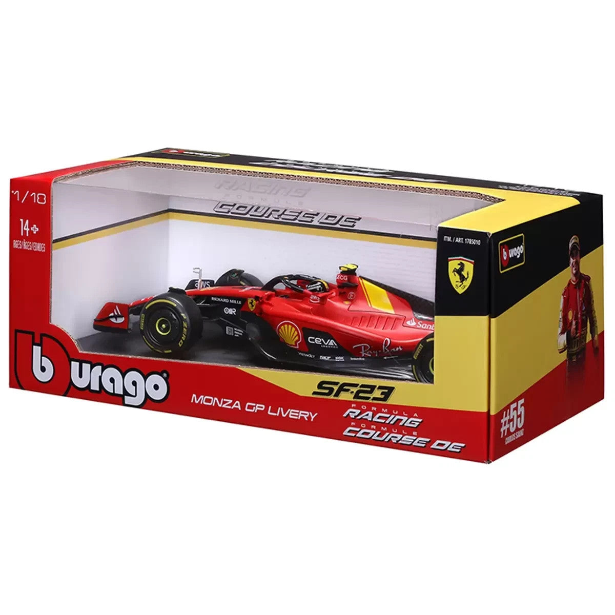 Maisto 1:18 Scale Formula 1 Diecast Cars Ferrari SF-23 2023 Monza Carlos Sainz