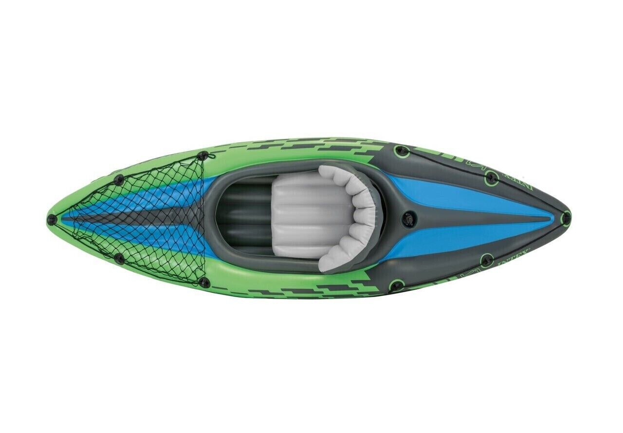 Intex Challenger Sports K1 Kayak Inflatable 1 Person Raft Lake Paddle Boat