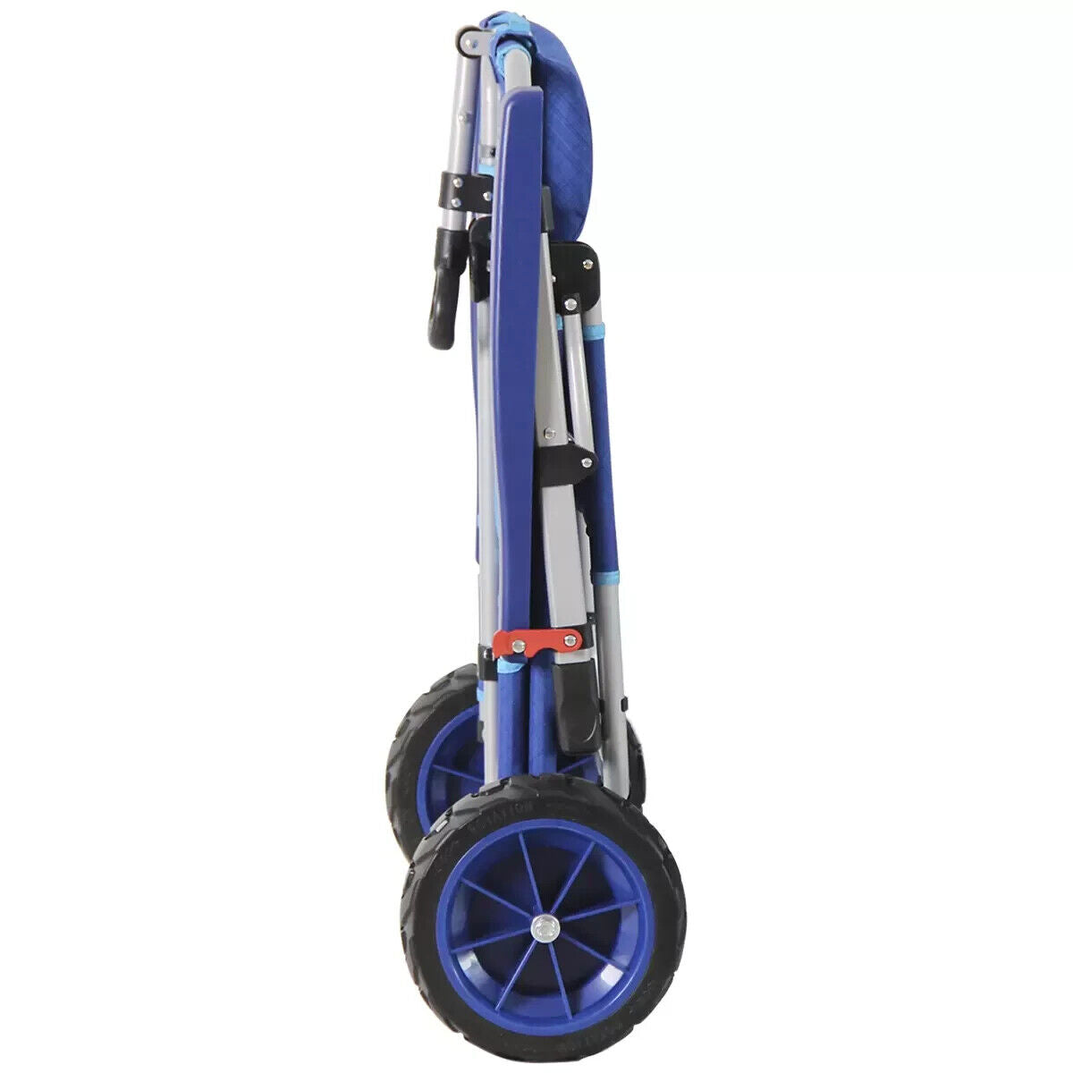 Mac Sports Beach Day Lounger Chair Combo Cart Folding Wagon Trolley 2 Wheel