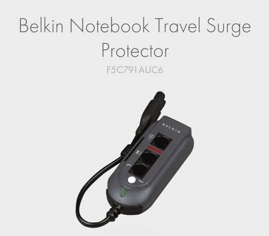 Belkin Universal Notebook Travel Surge Protector 3AC outlets Black
