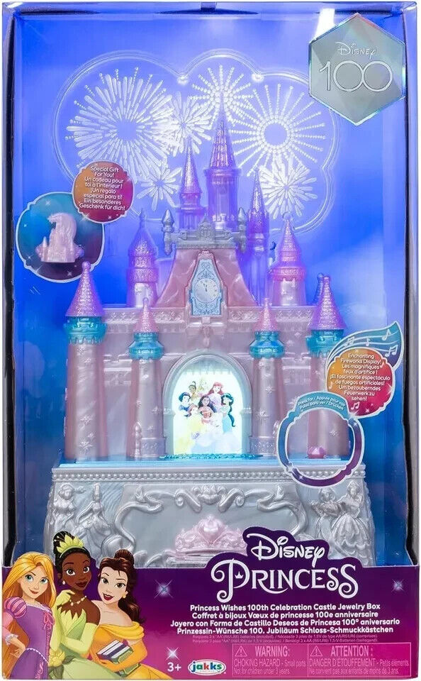 Disney Princess Music Jewellery Box for Girls Princess Castle Keepsake LED Light