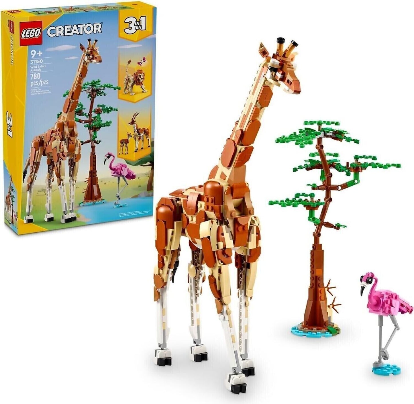 LEGO 31150 Creator 3-in-1 Wild Safari Animals Brand New Giraffe Gazelle Lion