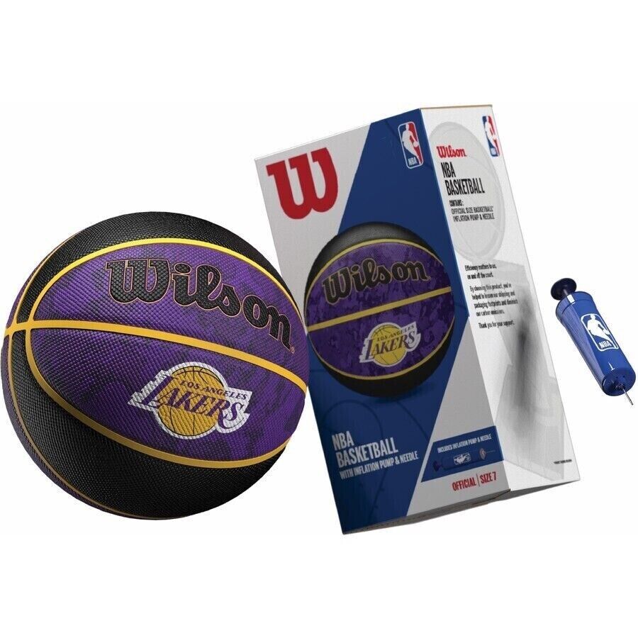 Wilson LA Lakers Licensed NBA Tie-Dye Size 7 Basketball Boxed with Ball Pump