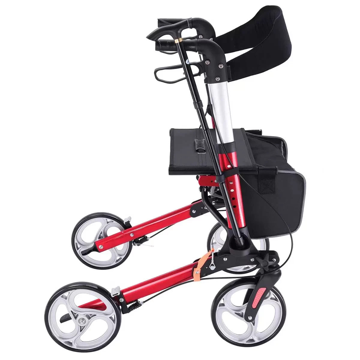 Altus Deluxe Euro Style Walker Rollator 10 Inch Wheel Red