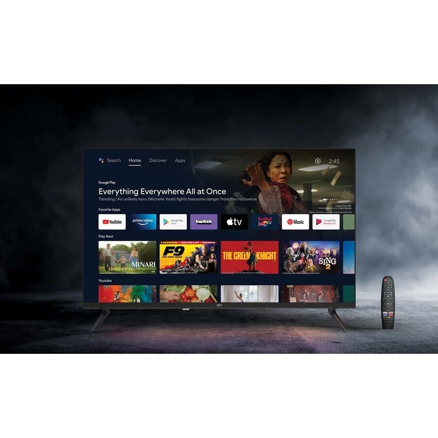 32" Smart LED HD Android TV Mains 12V Adaptor Caravan Car Camper Google Play