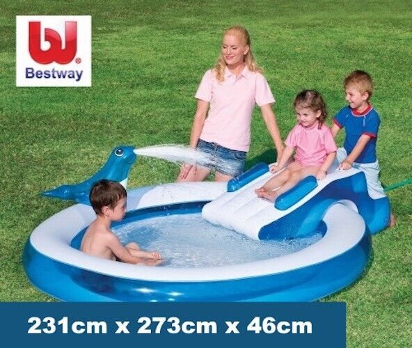 Bestway Kids Pool Inflatable Above Ground Swimming Play Pools Toys 273x231x46cm