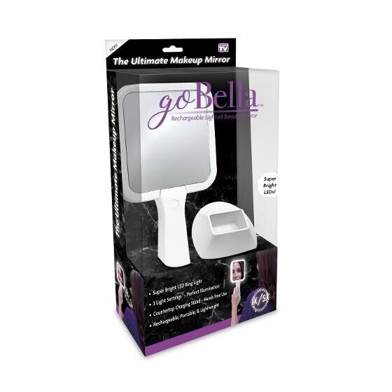 GO BELLA MIRROR As Seen On TV CORDLESS Rechargeable LED LIGHTED BEAUTY Mirror