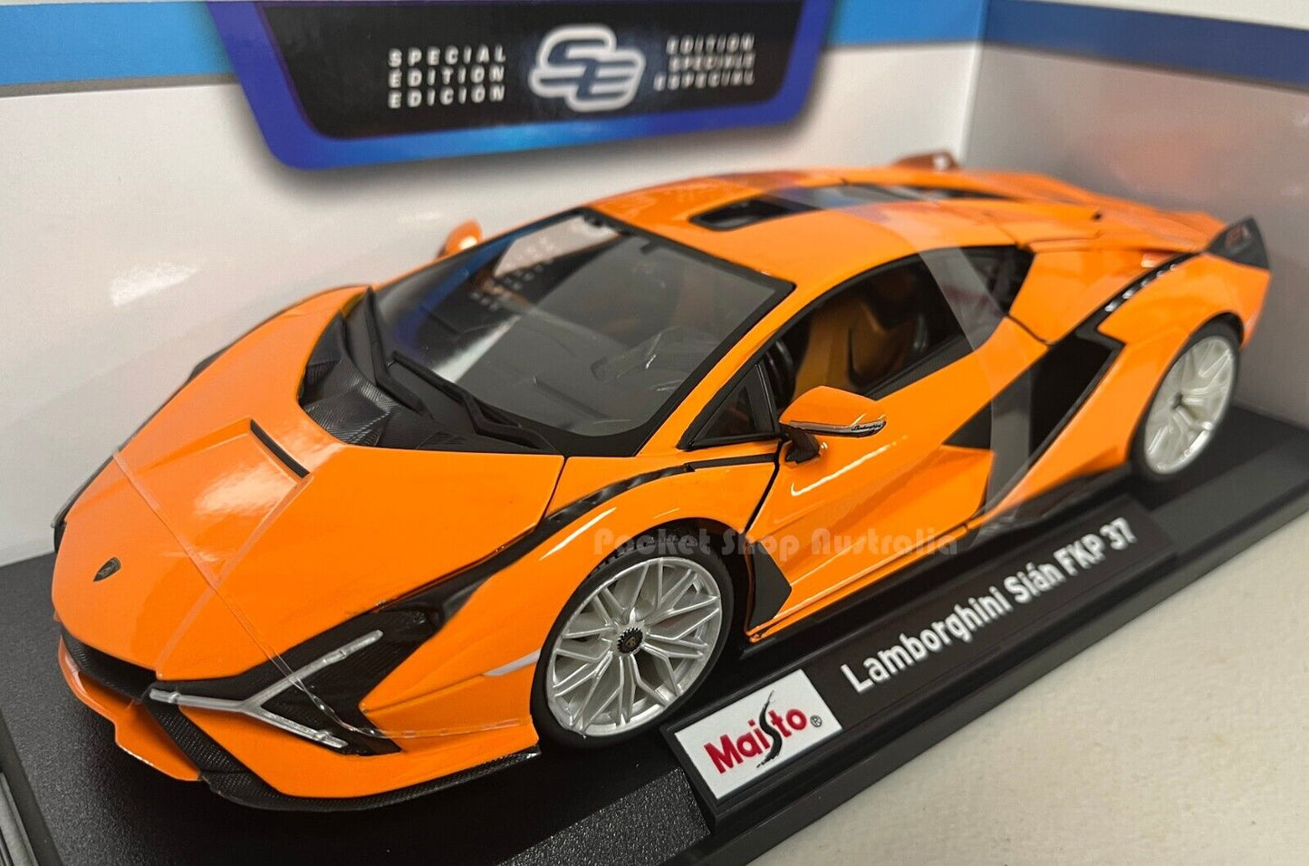 Maisto 1:18 Lamborghini Sian FKP 37 Diecast Orange Special Edition