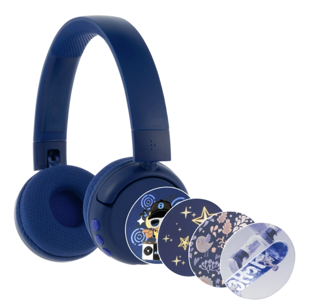 BuddyPhones POPFun Wireless SafeAudio Headphones with Stickers