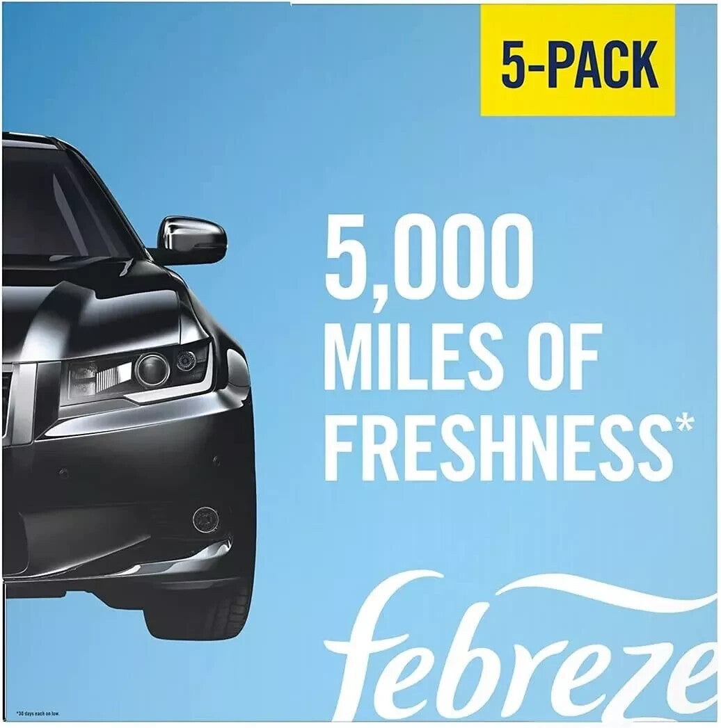 Febreze 5-Pack Linen And Sky Fresh Car Air Freshener Vent Clips 10mL 150 Days