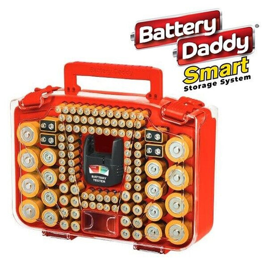 Battery Daddy Smart AS SEEN ON TV Organise Store 174 Battery Storage Box Tester
