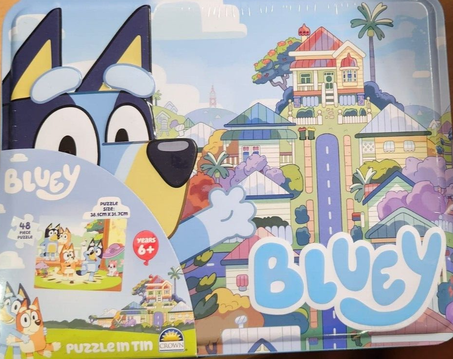 Bluey 48 Pieces Puzzle In Tin 38.1 cm x 31.7 cm Age 6+