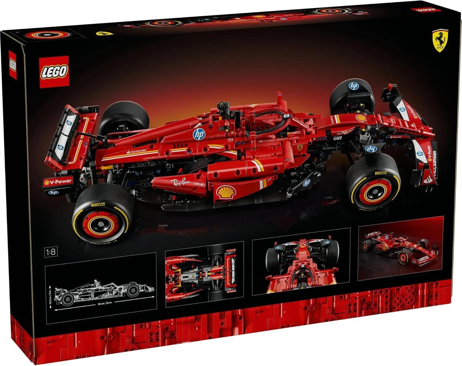 NEW SEALED LEGO Technic 42207 Ferrari SF-24 F1 Car Set 1:8 Scale V6 1361pcs 18+