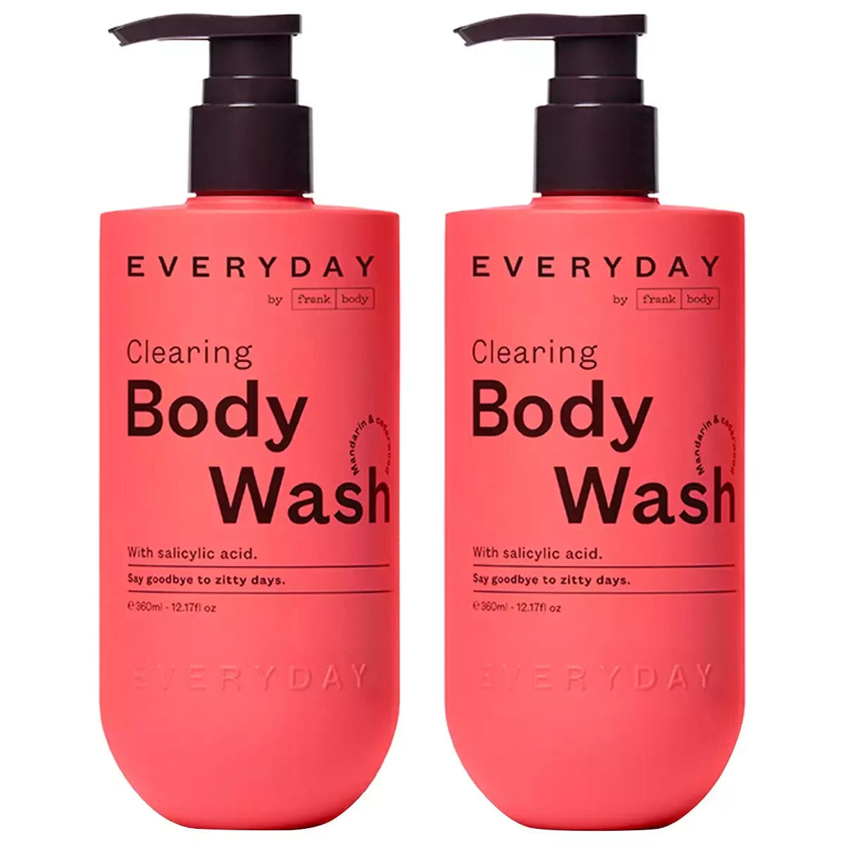 Frank Body Clearing Body Wash 2 x 360ml | Keeps Skin Soft For All Skin Types