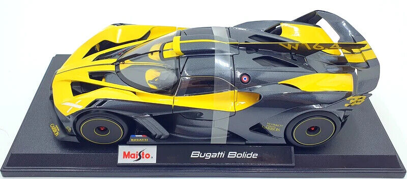 Maisto 2021 Bugatti Bolide Yellow Blue Black Model Diecast Toy Car 1/18 1:18