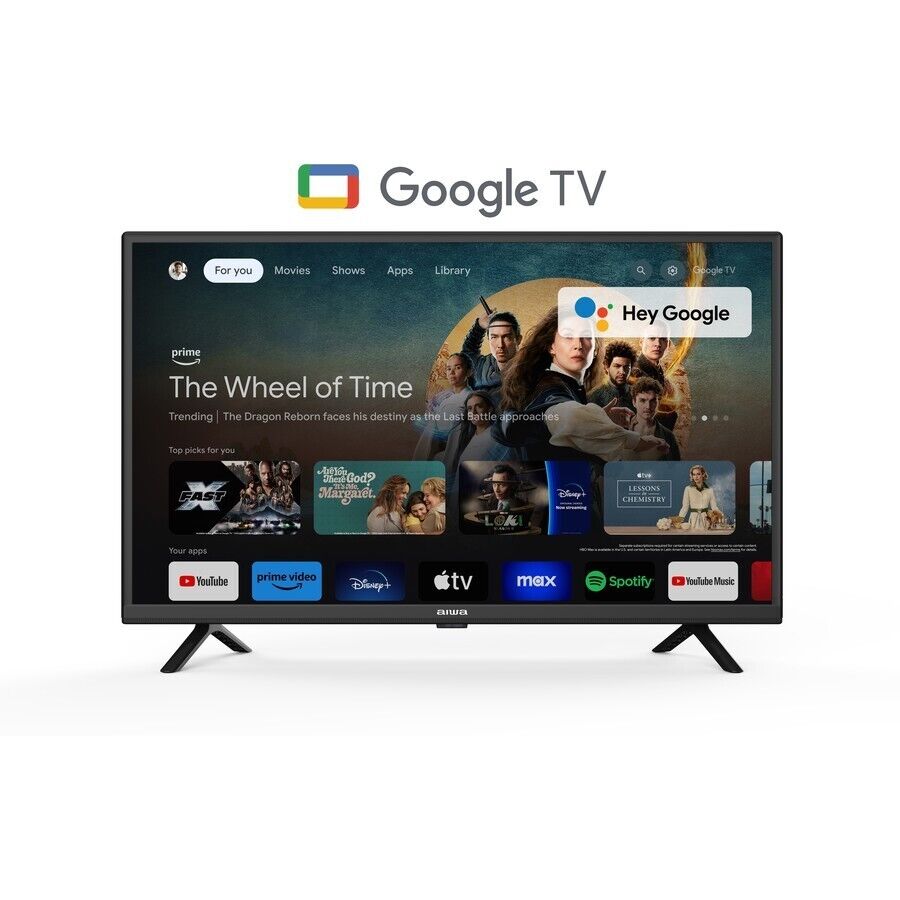 AIWA 32" 12v 240v HD Smart Google TV Chromecast Voice Assistant FREE Shipping