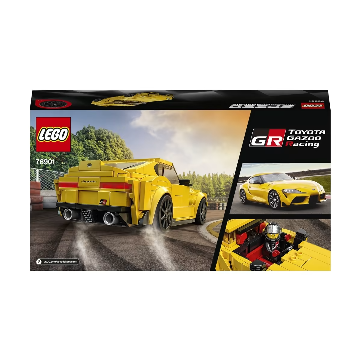 LEGO 76901 Speed Champions Toyota GR Supra Collectible Sports Car Toy For Kids