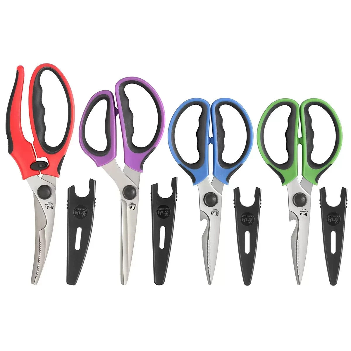 Cangshan Heavy Duty Shears Set With Blade Guards 4 Piece