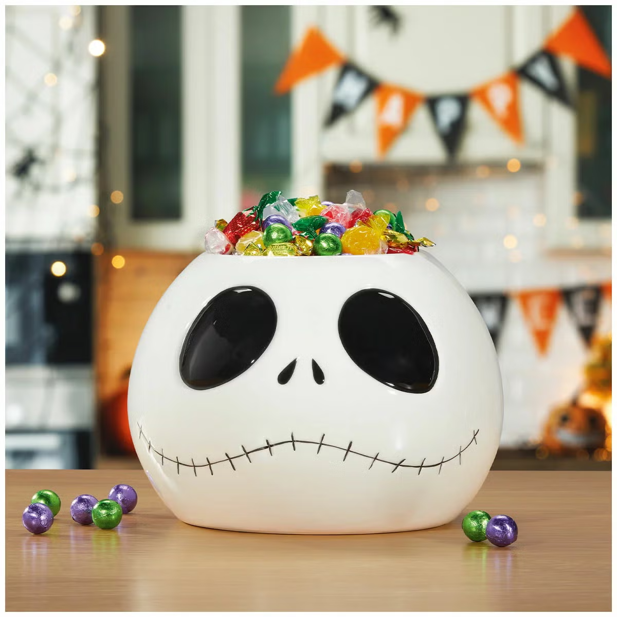 Disney Nightmare Before Christmas Halloween Treat Bowl Jack Ceramic Candy Bowl