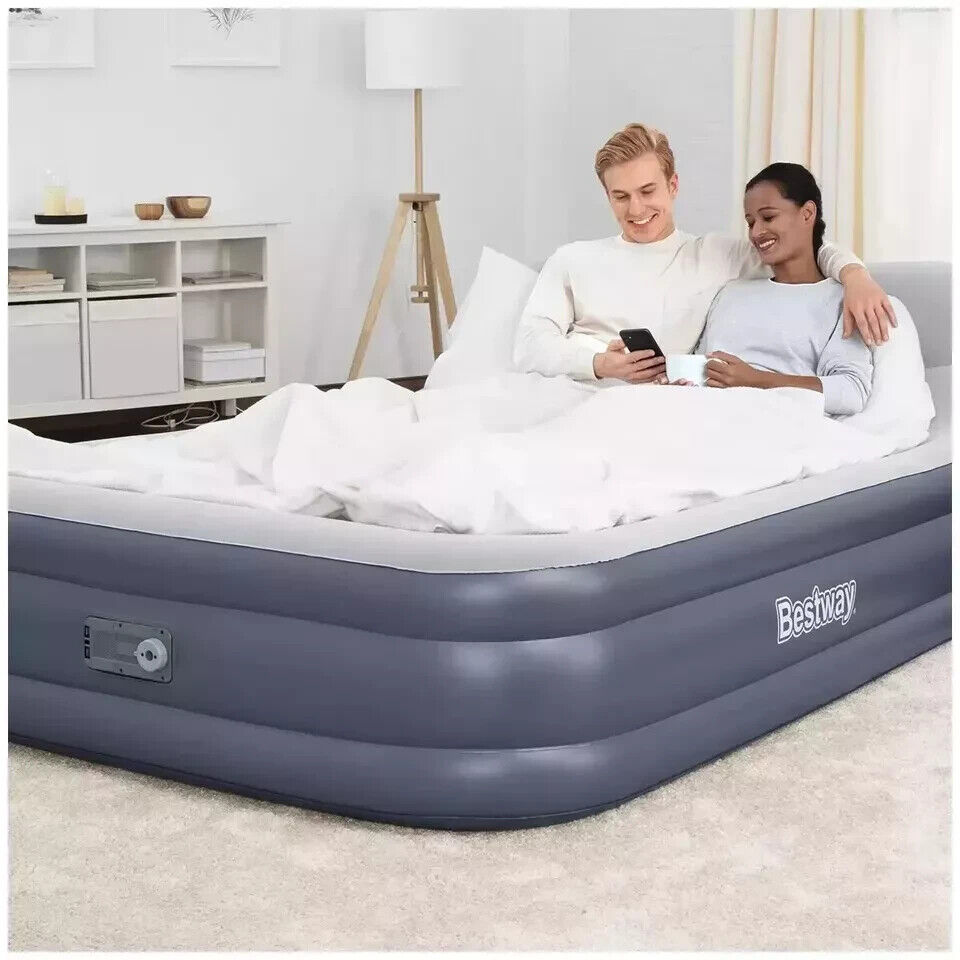 Bestway Tritech Queen Airbed With SleekFlow Headboard + Built In AC Pump