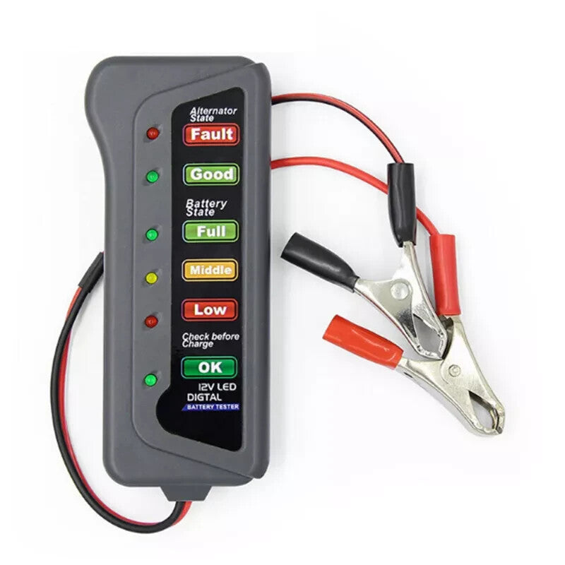 Car Battery Tester Automotive 12V Digital Testing Tool Voltage Analyzer Checker