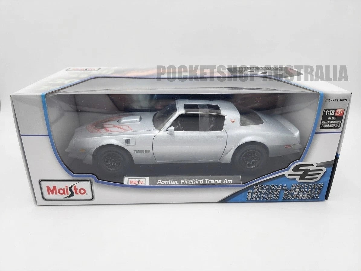Maisto 1:18 Diecast Special Edition – Pontiac Firebird Trans Am (Silver)