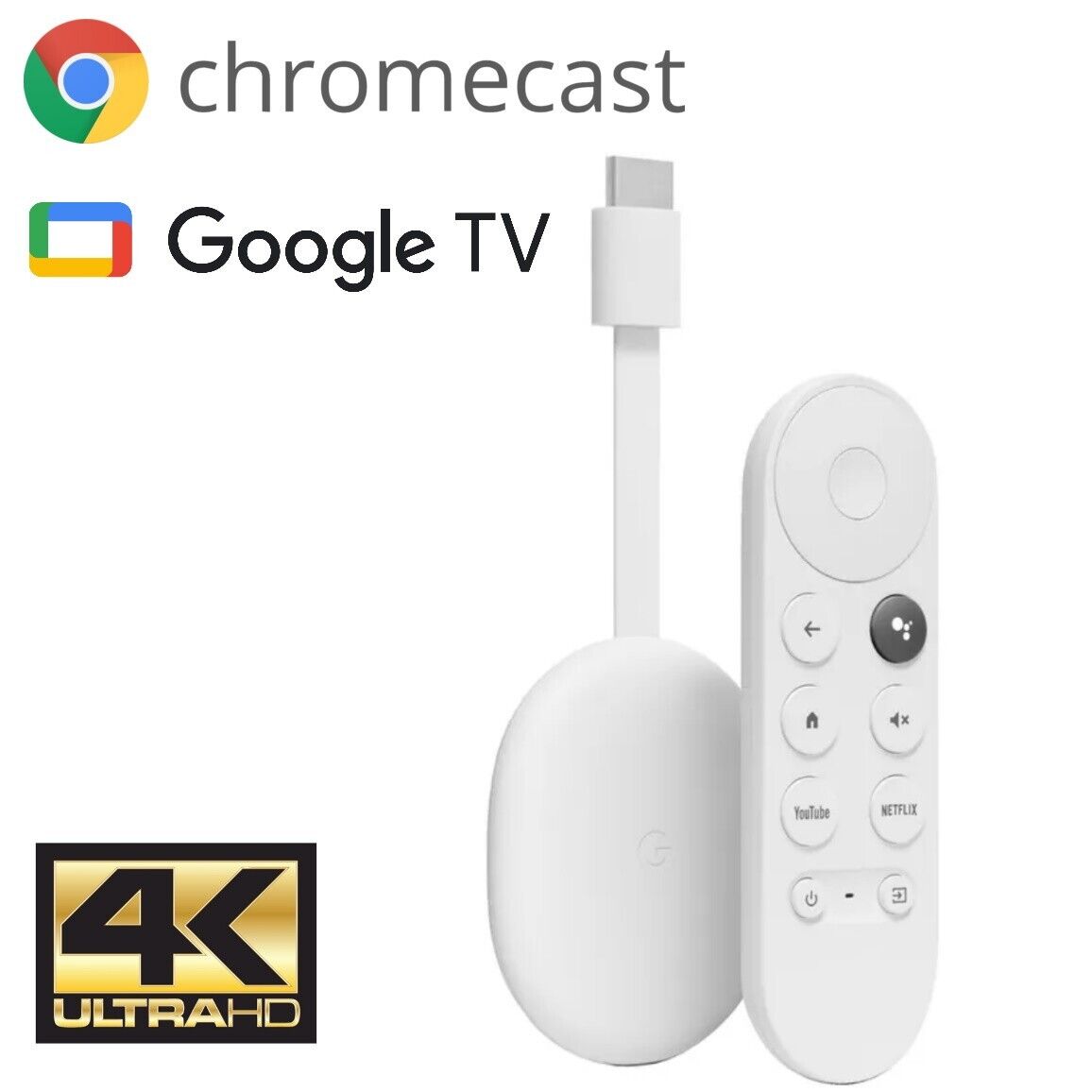 Google Chromecast with Google TV 4K Snow White