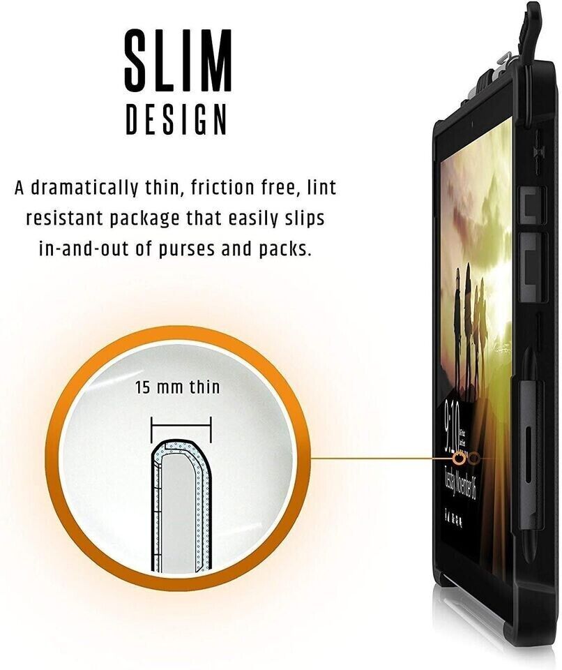 Urban Armour Gear Metropolis Tablet Case Cover For Surface Pro 4/5"Gen/6 Black