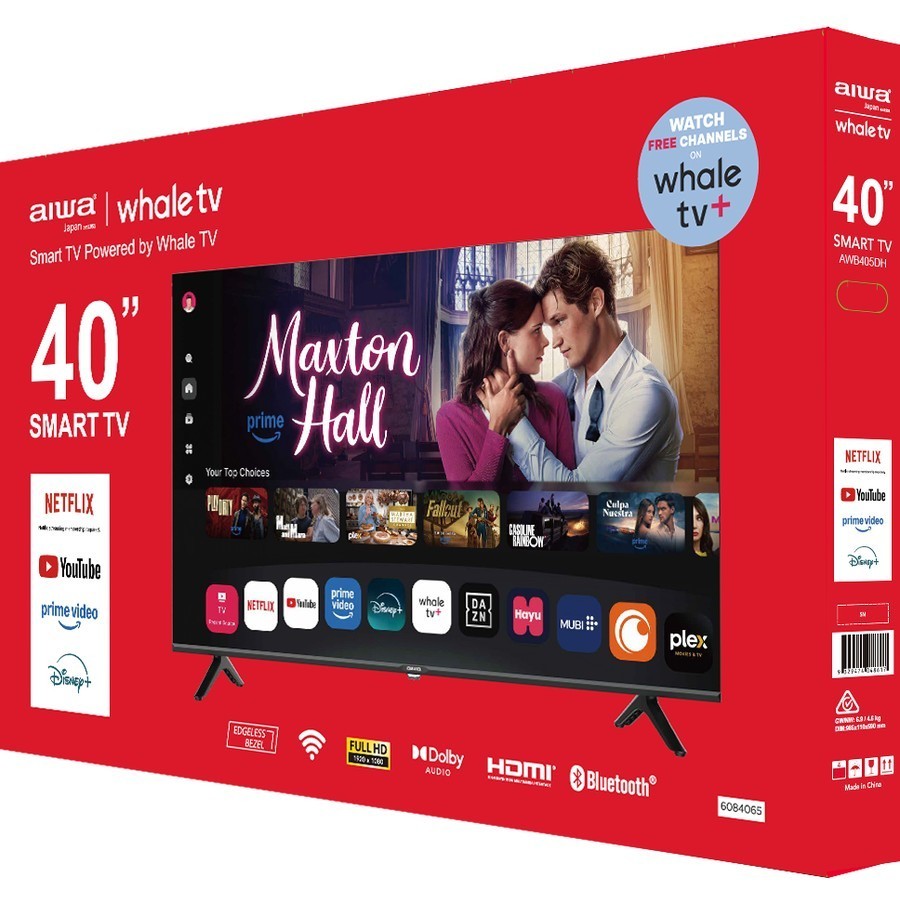 AIWA 40" Edgeless Smart TV powered by WhaleTV Dolby Audio Netflix YouTube Disney