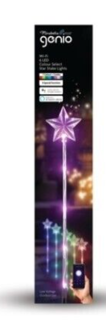Mirabella Genio Colour Select Star Stake Lights - 6 Pack