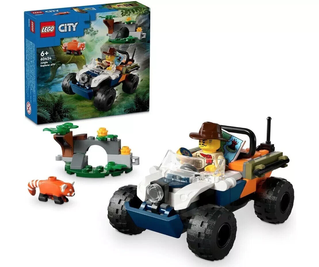 Lego 60424 Jungle Explorer ATV Red Panda Mission - City - New Sealed