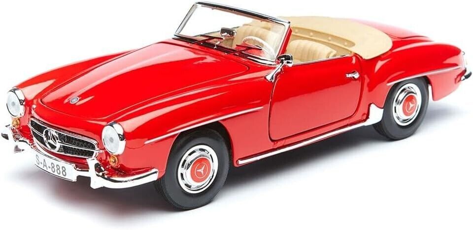 Maisto 1:18 1955 Mercedes-Benz 190SL Diecast Vehicle Display Car Red